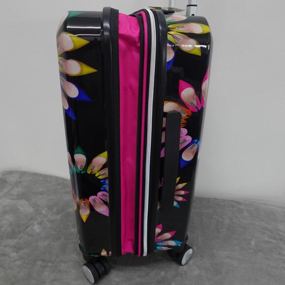 Sarah Jessica Parker Hardside Expandable Large Checked Spinner Suitcase - Picture 5 of 16